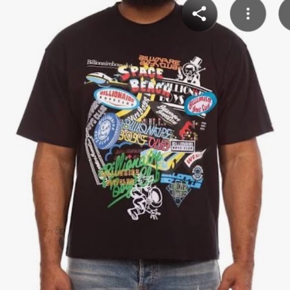 Billionaire Boys Club Space Beach Club SS Knit Cropped Black Large New With Tags
